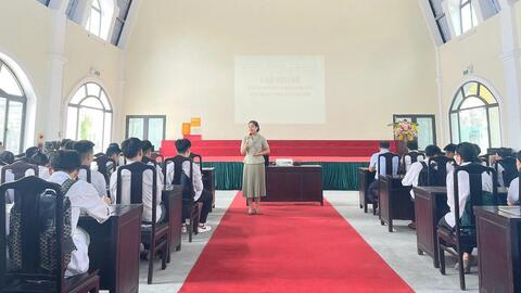 Trường Trung cấp Kỹ thuật – Du lịch Công đoàn Ninh Bình tổ chức truyền thông về dân số và phát triển cho đoàn viên thanh niên